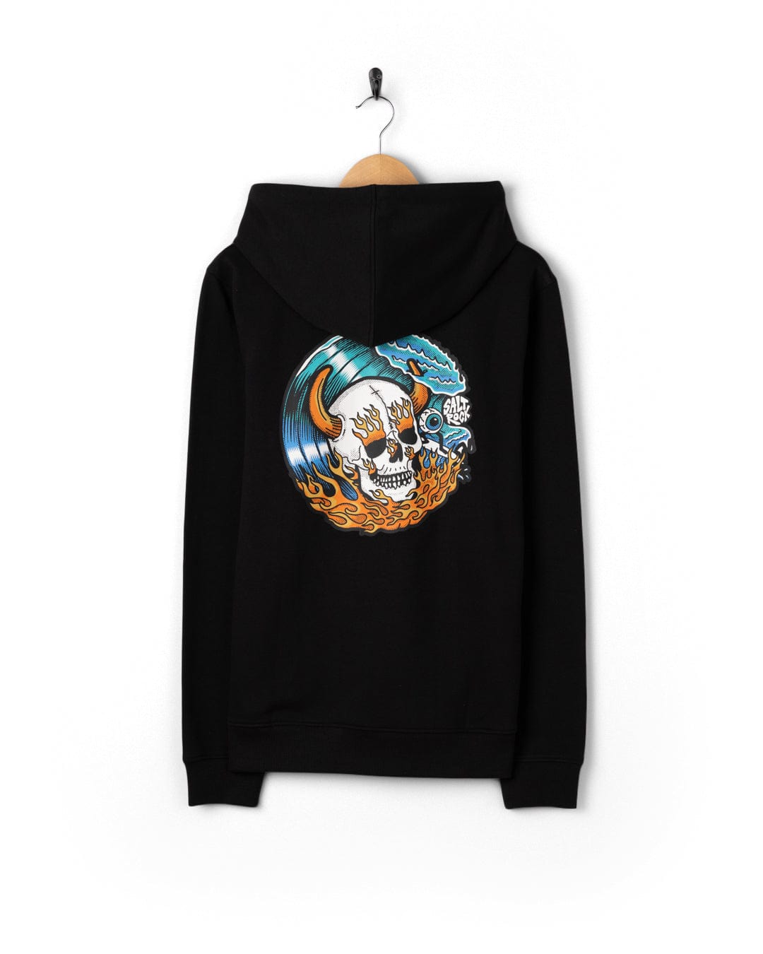 Corpetto Men’s Black Watercolor Popover Hoodie - Image 3