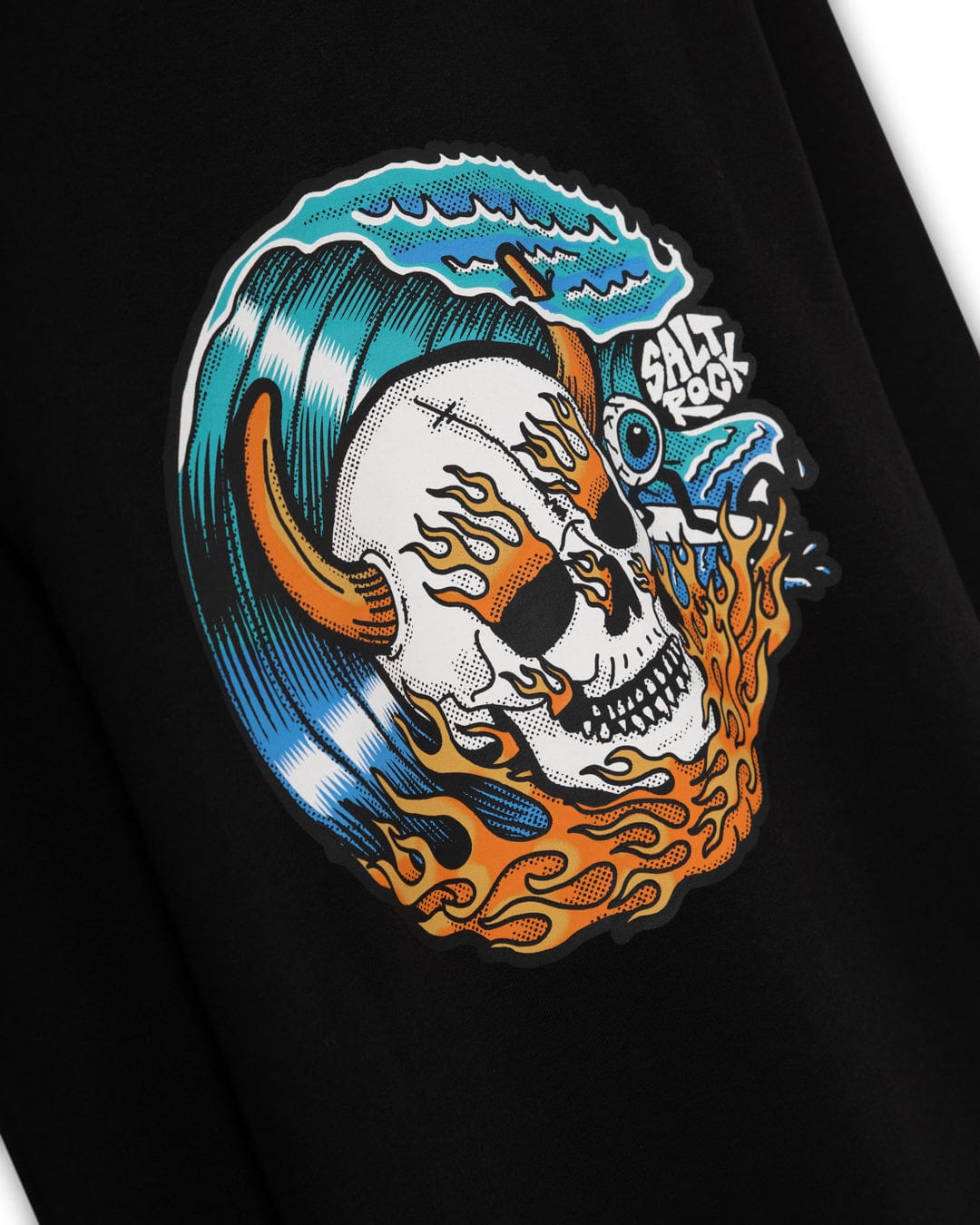 Corpetto Men’s Black Watercolor Popover Hoodie - Image 8