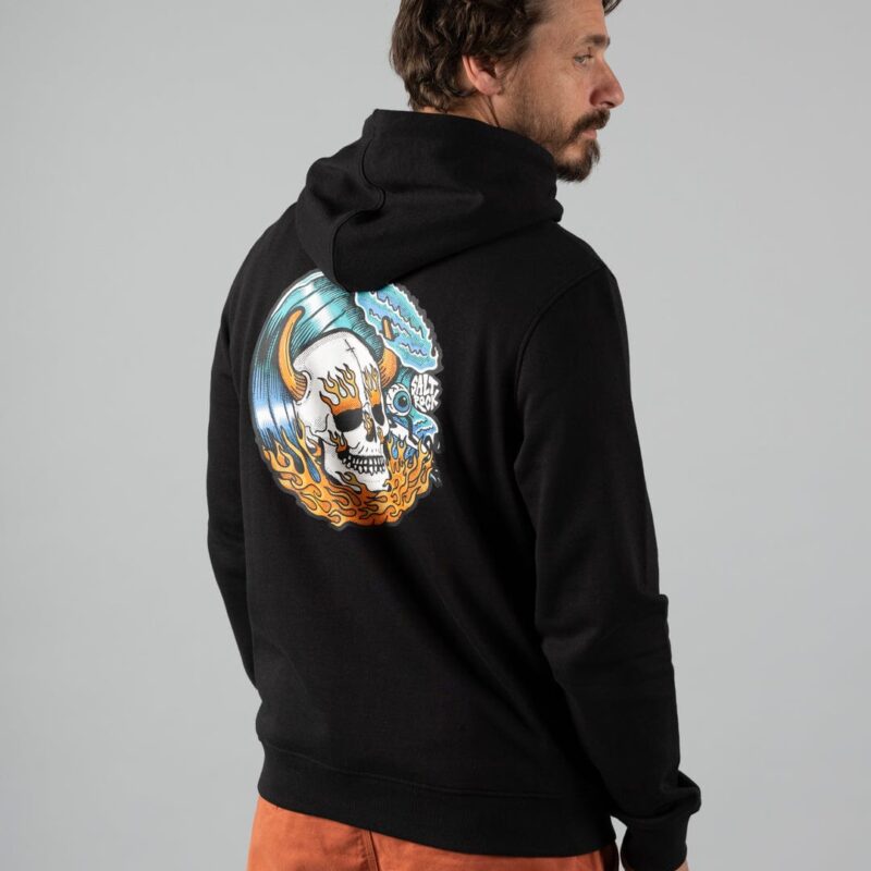 Corpetto Men’s Black Watercolor Popover Hoodie