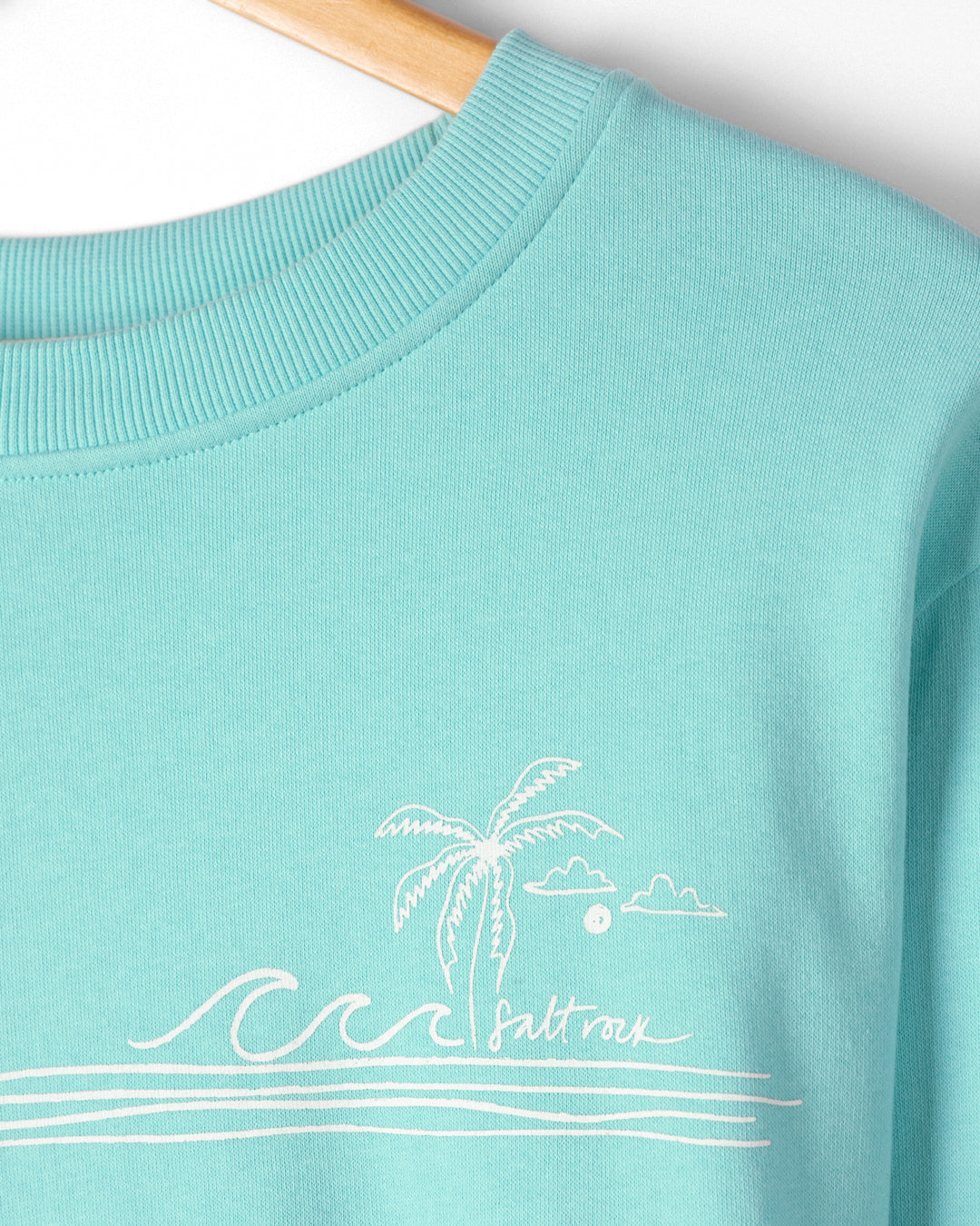 Corpetto Women’s Turquoise Striped Sweatshirt - Image 3