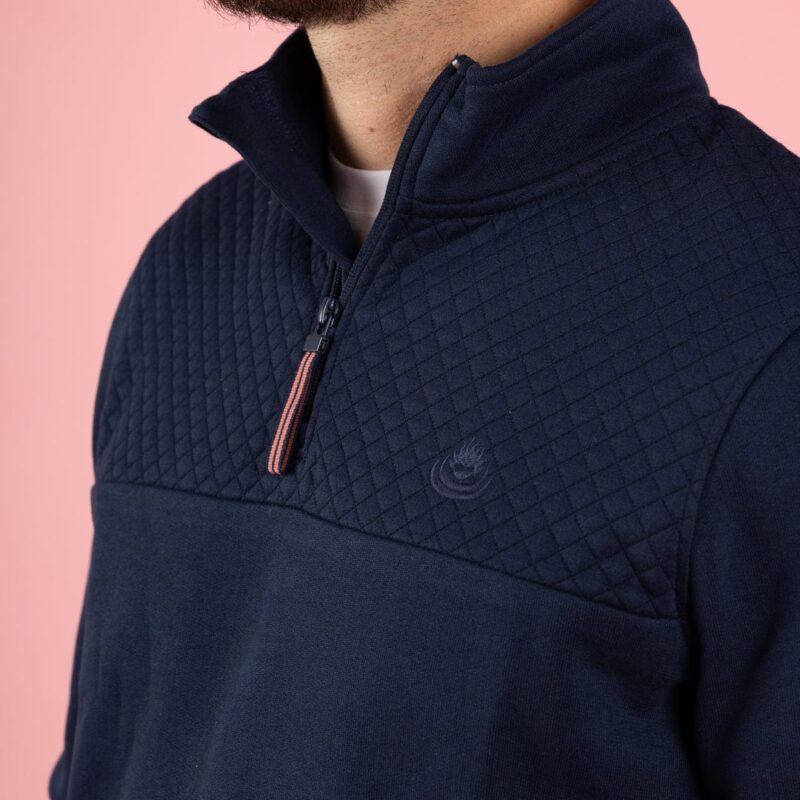 Corpetto Men’s Blue Quarter-Zip Sweatshirt